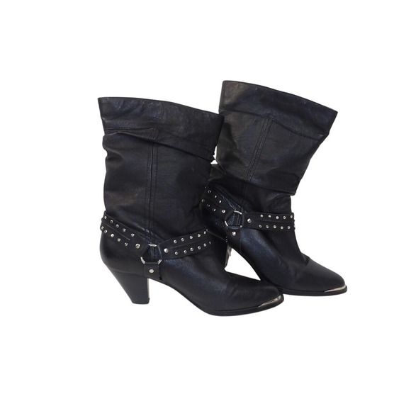 Black Dingo Emma Western Leather Fashion Boots Women's 8M - Picture 1 of 5